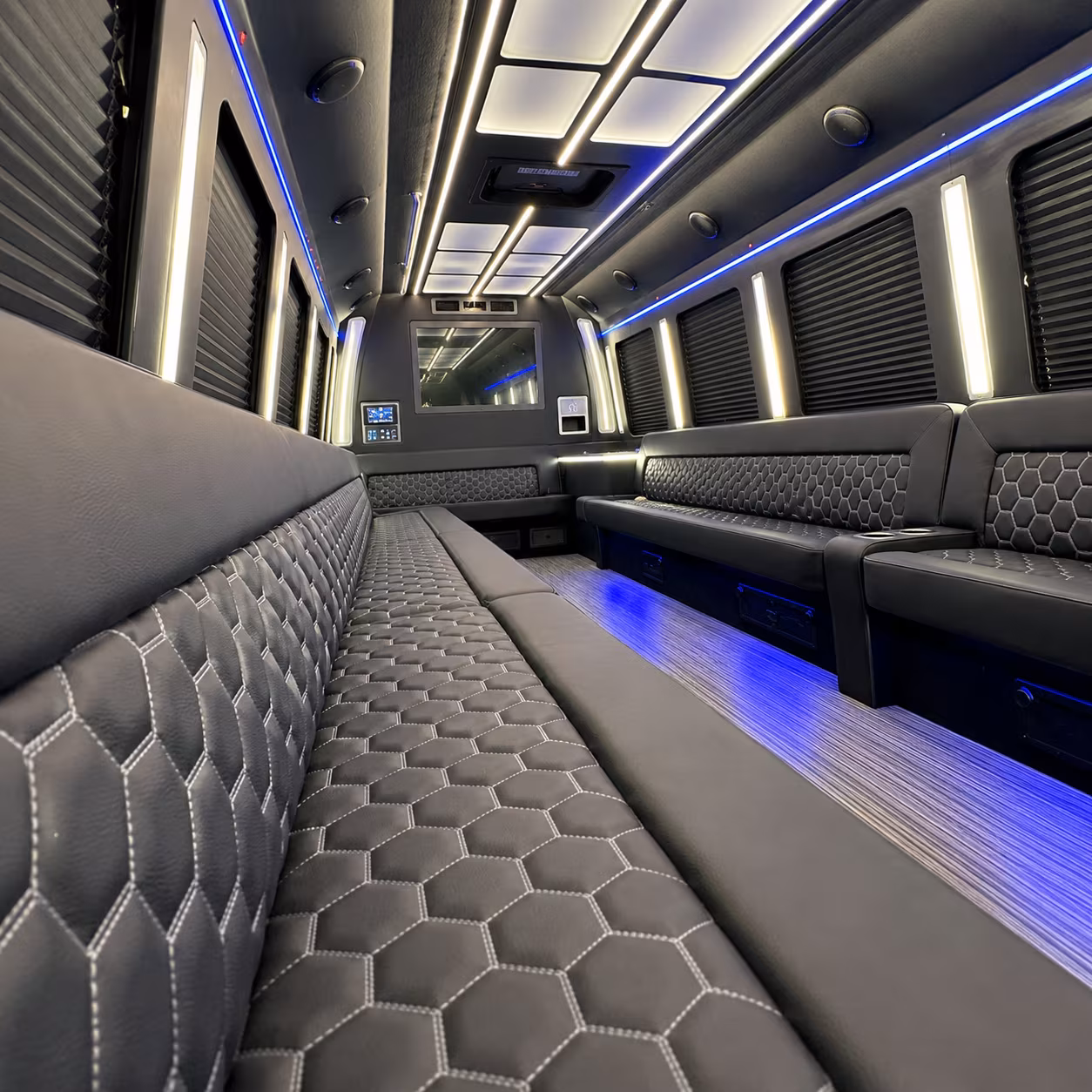 cupertino party bus rental interior